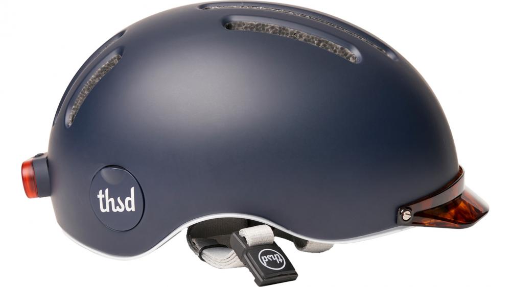 Thousand Chapter Club Navy M MIPS Fahrradhelm - stylischer Urban-Helm mit MIPS-Sicherheitssystem, integrierter Visierhalterung, Belüftung, Größe M 57-59 cm