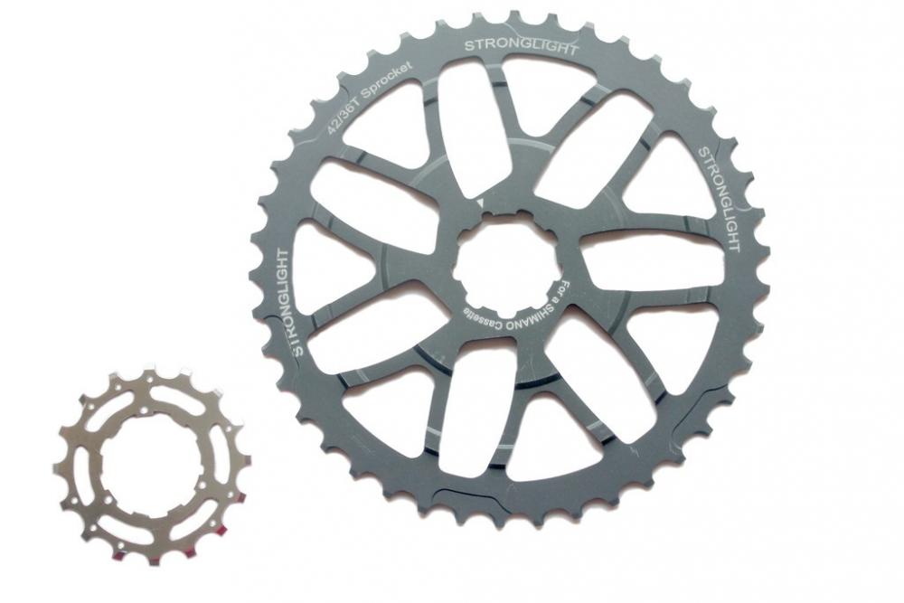 Stronglight Umbaukit für Shimano Kasette 42 Z HT³ inklusive 16Z Stahl Ritzel