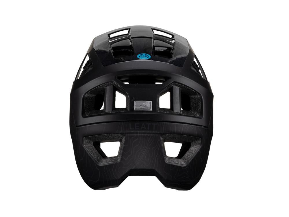 Schwarzer Leatt MTB All Mountain 4.0 Stealth S Fahrradhelm, Rückansicht