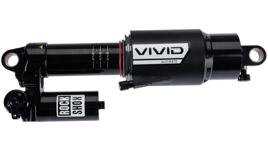 Rockshox Vivid Ultimate RC2T C1 schwarzer HR Dämpfer 250x72,5 mit hydraulischem Bottom Out für Fahrräder.