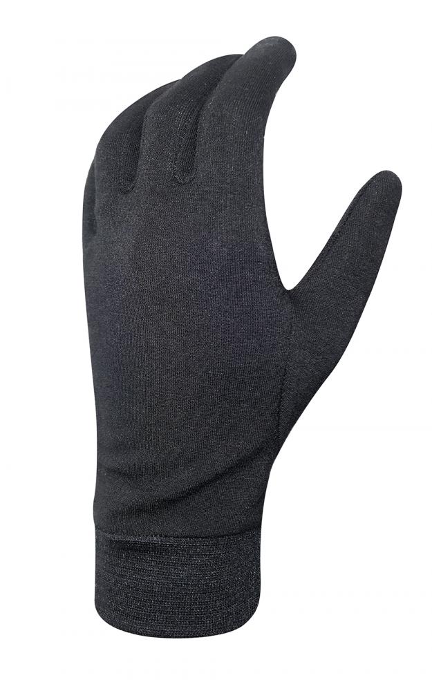CHIBA Seiden Handschuh - Unterziehhandschuh schwarz, S, warm & leicht