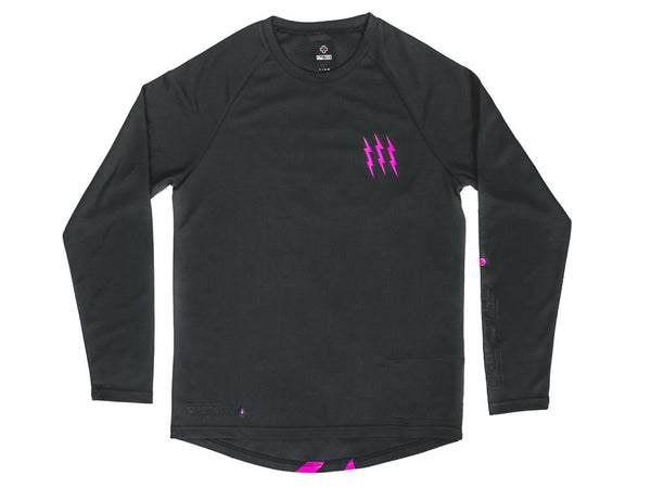 Muc Off Long Sleeve Riders Jersey grau pink S