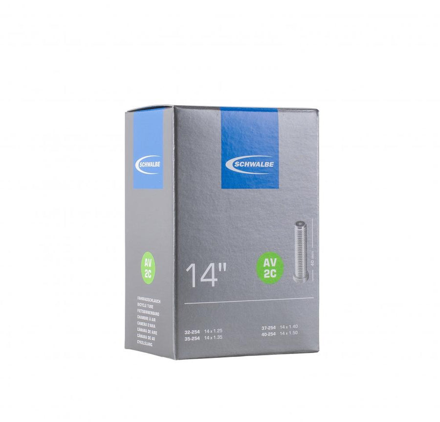 Schwalbe Fahrradschlauch AV2C Light 14", passend für 32/40-254, mit AV-Ventil 40 mm, besonders leicht