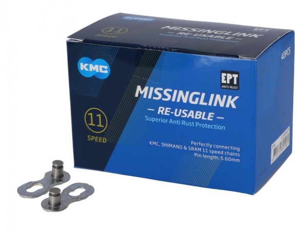 Missinglink KMC 11R EPT Silber 40 Stück für Ketten 5,65mm,11-fach