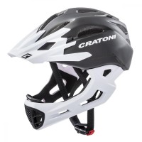 Cratoni Helm C-Maniac Freeride schwarz/weiß matt Gr. S/M 52-56 cm