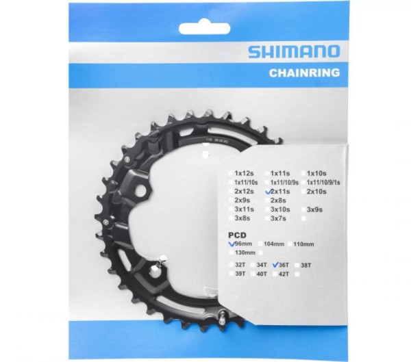 Shimano Kettenblatt DEORE für FC-M5100-2 36 Zähne Stahl