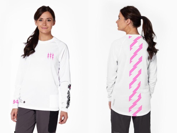 Muc Off Long Sleeve Riders Jersey, white/pink, S