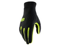 100% Brisker Xtreme Gloves, Black/Fluo Yellow, L