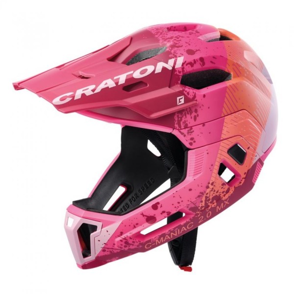 Cratoni Helm C-Maniac 2.0 MX MTB pink/orange matt Gr. M/L 54-58 cm