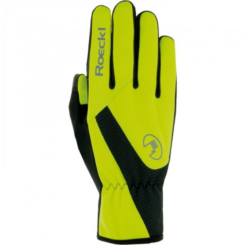 Roeckl Sports Handschuhe | 7 Größe | neongelb Roth Herren Bekleidung | Fahrradhandschuh