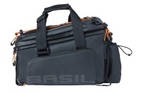 Basil Gepäckträgertasche Miles Tarpaulin Trunkbag XL Pro schwarz orange 31x23x20 cm 36 ltr. 