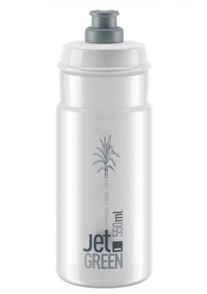Trinkflasche Elite Jet Green 550ml, klar/grau, Biokunststoff