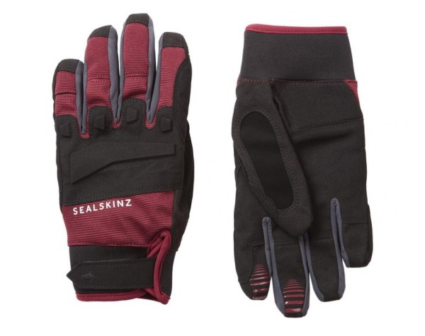 Handschuhe SealSkinz Sutton schwarz/rot, Gr.XXL