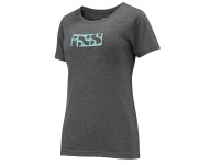 iXS Brand Women Tee T-Shirt, Graphite/Celeste, 40
