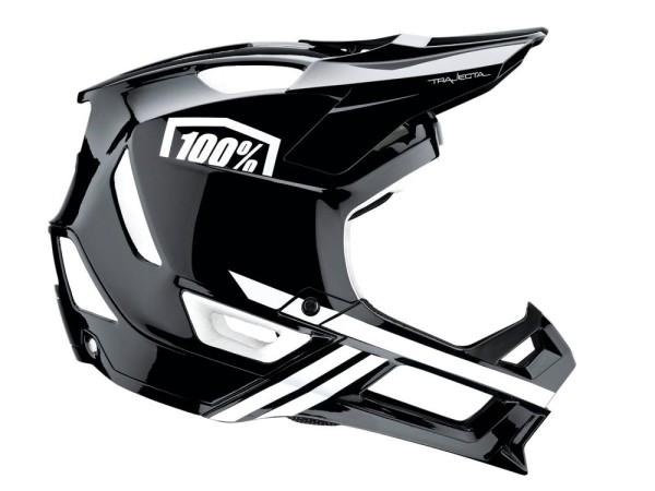 100% Trajecta helmet w/Fidlock, black/white, L