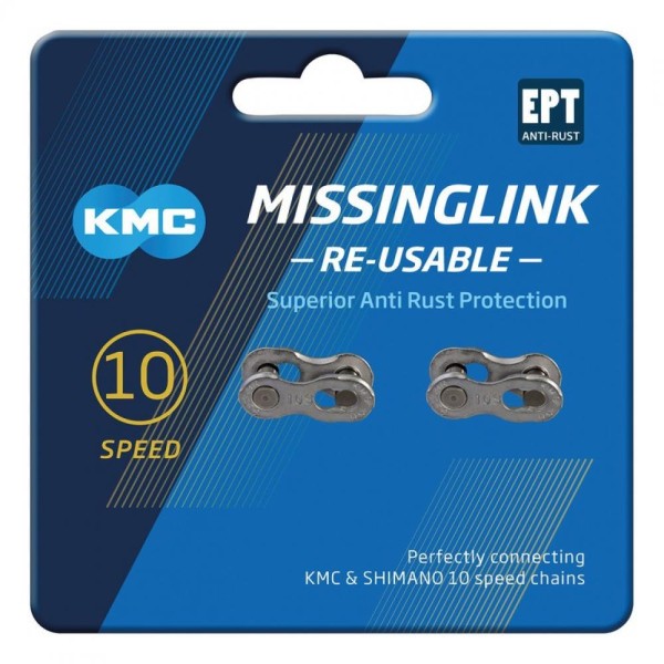 KMC Missinglink 10R 10R EPT 2 Stück f. Kettenschloss, 5,88mm,silber,10-fach