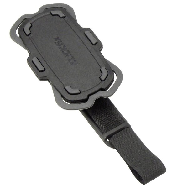KLICKfix Smartphone Halterung Loop grau schwarz mit Klettband Befestigung