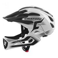 Cratoni Helm C-Maniac Pro MTB weiß/schwarz matt Gr. L/XL 58-61 cm