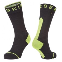 SealSkinz Socken Briston schwarz neon gelb Gr XL