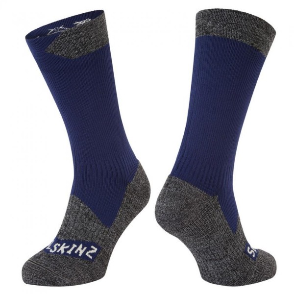 Socken SealSkinz Raynham blau/grau, Gr. M