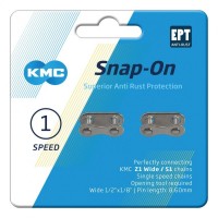 Snap-On Verschlussglied KMC Wide EPT 2 Stück, 1/2" x 1/8", 8,6mm, silber
