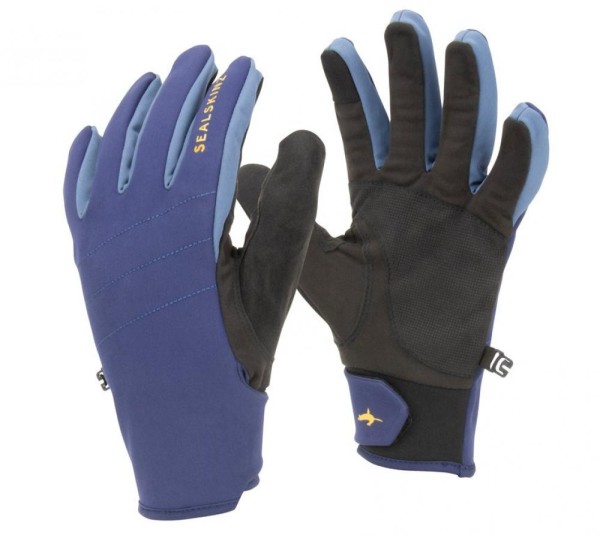 Handschuhe SealSkinz All Weather blau/sw/gelb, Gr.M (9), Fusion Control