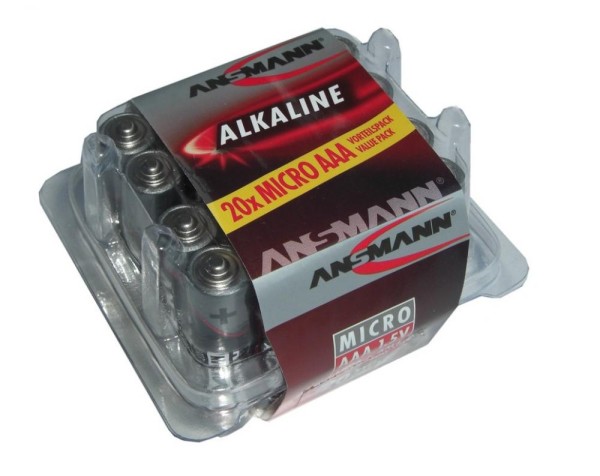 Batterie Ansmann Alkaline Micro LR 03 1,5 V, 1 x = 1 Box mit 20 Stück!