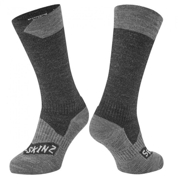 Socken SealSkinz Raynham schwarz/grau, Gr. S