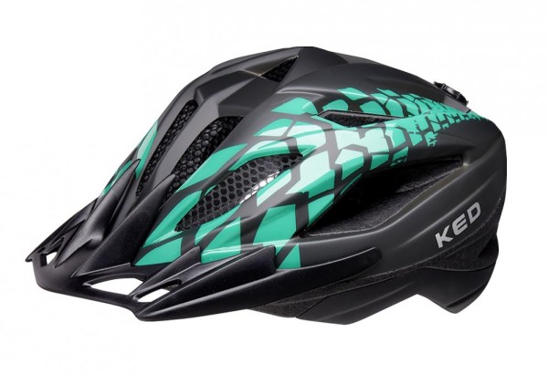 KED Fahrradhelm Street Junior Pro (2021), black green matt, S 49-55 cm
