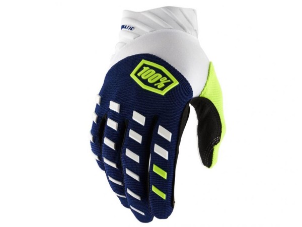 100% Airmatic Gloves, Navy/White, S