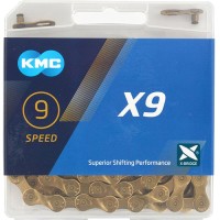 Kette KMC X9 Ti-N Gold 1/2" x 11/128", 114 Glieder,6,6mm,9-fach