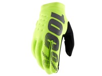 100% Brisker Youth Cold Weather Gloves, fluo yellow, S