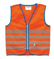 Sicherheitsweste Wowow Fun Jacket für Kinder orange mit Refl.-StreifenGr.M