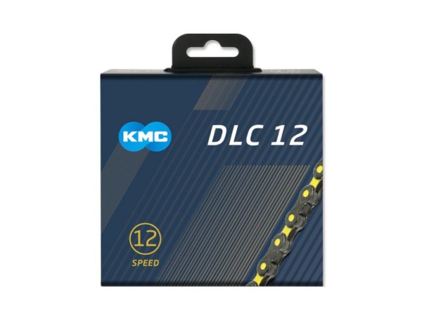 Kette KMC  X-12 DLC12 schwarz/gelb 12s 126 Glieder