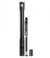 Crankbrothers Klic HP Handpumpe/CO2-Pumpe, analoges Manometer, inkl. Rahmenhalter, Midnight Edition black