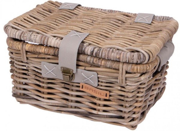 Basil Fahrradkorb Denton Gr. S Rattan natur grau 24x35x20 cm