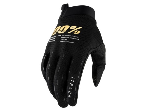 100% iTrack Gloves, black, M