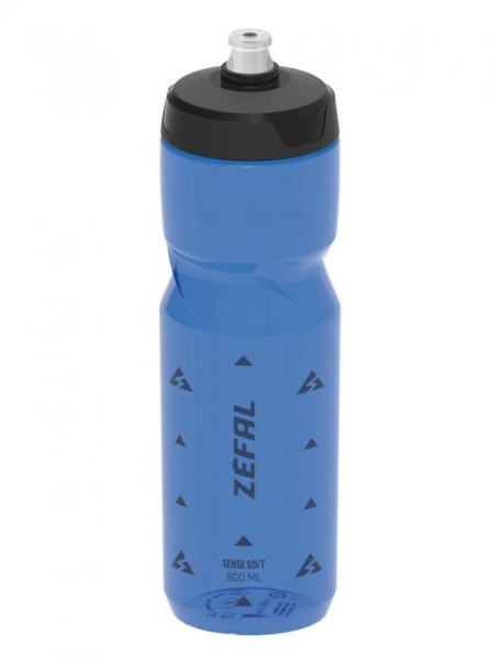 Trinkflasche Zefal Sense Soft 80 800ml, transluzent blau, Höhe 229mm