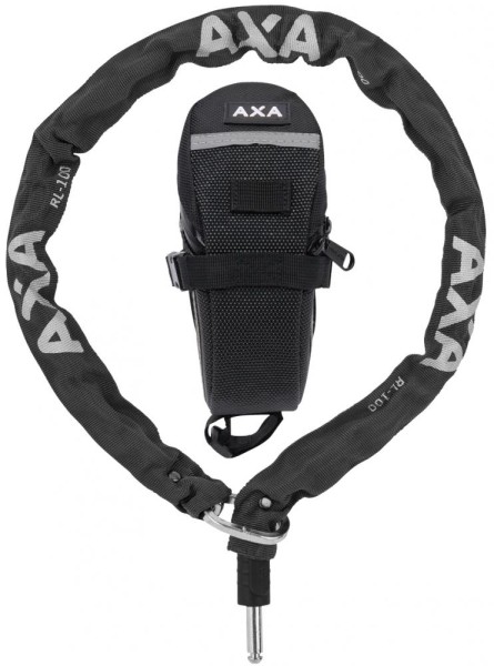 Axa Einsteckkette RLC 100 schwarz 100 cm inkl. Outdoortasche