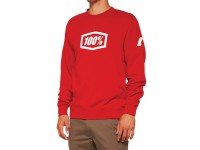 100% Icon Pullover Crewneck Sweatshirt, deep red, L