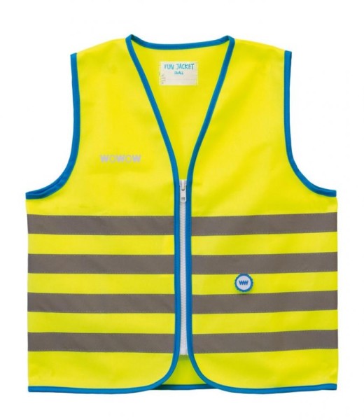 Wowow Sicherheitsweste Fun Jacket für Kinder gelb mit Refl.-Streifen Gr. M, Kinder, Sicherheitswesten & Reflektoren, Bekleidung