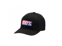 100% Classic X-Fit flexfit hat, black, L/XL