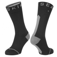 Socken SealSkinz Briston schwarz/grau, Gr. XL