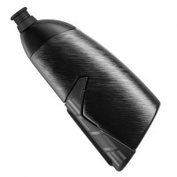 Trinkflasche und Halter Elite Crono CX 500ml, schwarz, Carbonhalter, Aerobottle