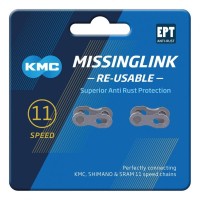 KMC Missinglink 11R EPT Silber 2 Stück f. Kettenschloss 5,65mm,11-f.,re-usable