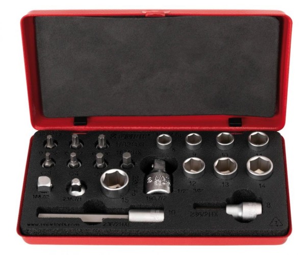 Bits- und Steckschlüssel-Set Unior rot, 1782