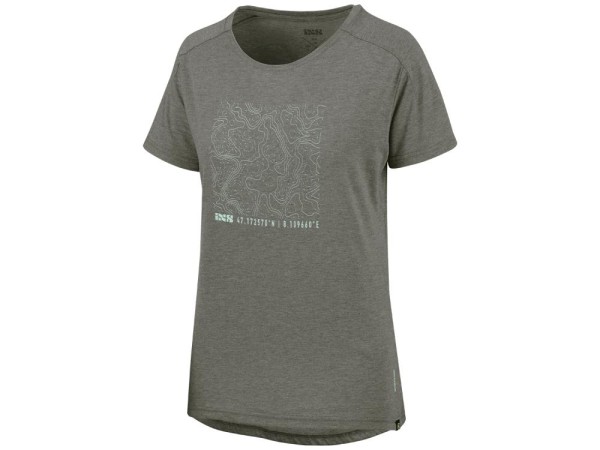 iXS Flow Girls Contour Tech Tee Short Sleeve, graphite, KL