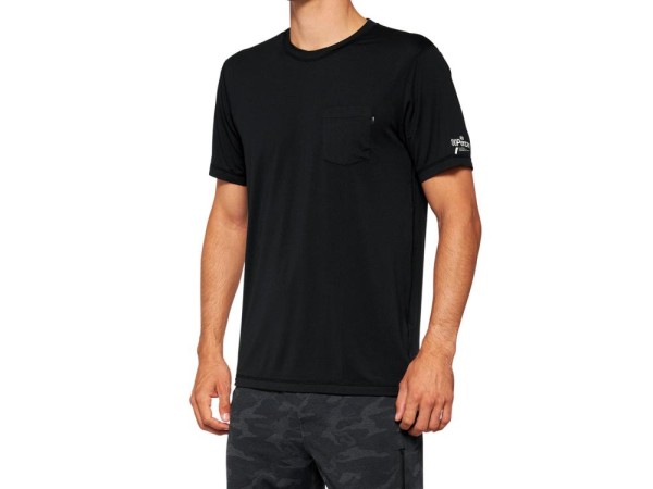 100% Mission Athletic T-Shirt, black, M