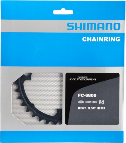 Shimano Kettenblatt Ultegra 36Z FC-6800 2x11-fach für 52-36Z/46-36, Lochkreis 110 mm