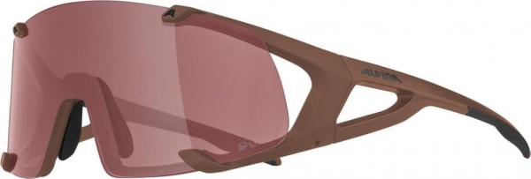 Alpina Sonnenbrille Hawkeye Q-Lite Rah. brick matt Glas sw/rt versp.